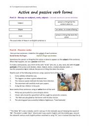 English Worksheet: Writing work - passive