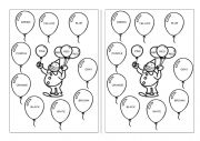 English Worksheet: color the numbers