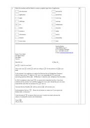 English Worksheet: composing a letter of application