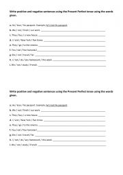 Present Perfect Practice Formation