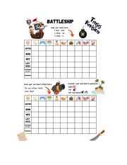 English Worksheet: Battleship