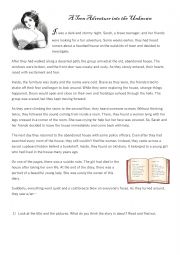 English Worksheet: Ghost Story: Reading, Writing & Discussion