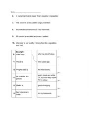English Worksheet: 3rd Grade ESL Exam