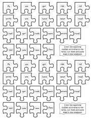 English Worksheet: irregular verbs puzzle