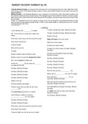 English Worksheet: Sunday Bloody Sunday