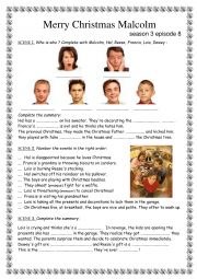 English Worksheet: Malcolm in the Middle Christmas
