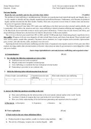 English Worksheet:  Arms trafficking 