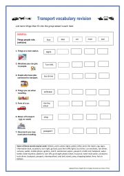 Transport Vocabulary Revision