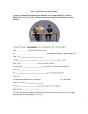 Past Continous worksheet