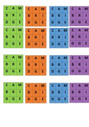 English Worksheet: Warm up-Word game
