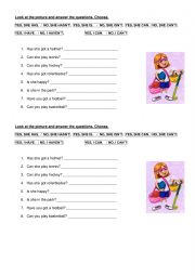 English Worksheet: SHORT ANSWERS