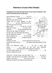 English Worksheet: Robinson Crusoe