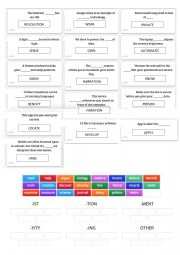 English Worksheet: Word formation Technology
