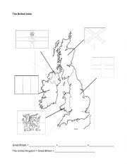 English Worksheet: English-speaking countries , capitals, flags and nationalities