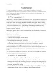 English worksheet: Globalsation