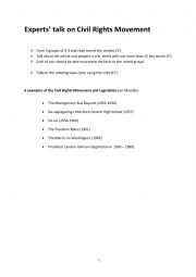 English Worksheet: Civil rights Movement