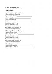 English Worksheet: Second type conditional: If you were a sailboat