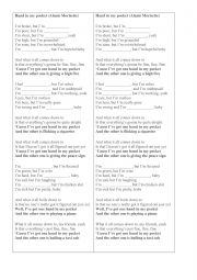 English Worksheet: Hand in my pocket