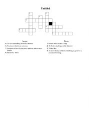 English Worksheet: crossword 