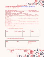 English Worksheet: Christmas at Hogwarts