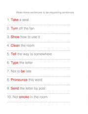 Requesting sentences