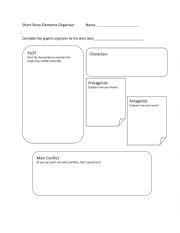 English Worksheet: Short Story Elements Graphic Organizer