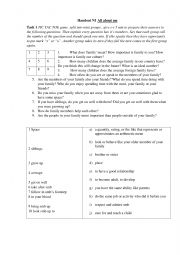 English Worksheet: All about me
