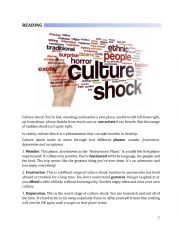 English Worksheet: Culture shock