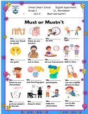 Must and mustn�t 