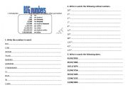 Ordinal and cardinal numbers and dates