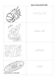 English Worksheet: Space Song Rocket Ride-vocabulary
