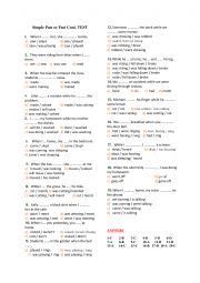 English Worksheet: when-while