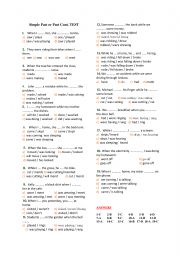 English Worksheet: when-while