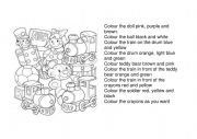 English Worksheet: Toys colour
