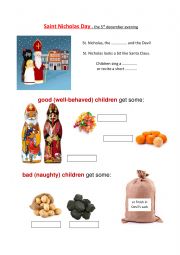 English Worksheet: Saint Nicholas Day in the Czech Republic