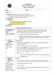 Inside Out movie - Lesson Plan and Activities
