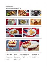English Worksheet: British Food Specialities