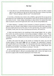 English Worksheet: end of term test 1 for 3rd form 