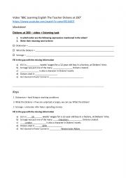 English Worksheet: Dickens at 200 - listening activity