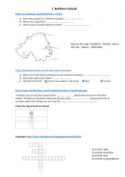 English Worksheet: Webquest Northern Ireland & Scotland