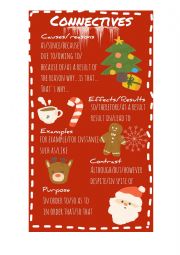 English Worksheet: Connectives (Christmas edition)