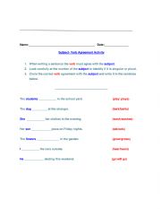 Subject Verb Agreement