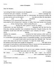 Letter of complaint 