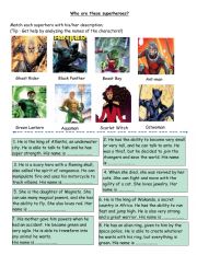 Reading comprehension : superhero abilities