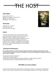 English Worksheet: The Host movie worksheet
