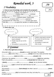 English Worksheet: 6th year English new program 2023/2024 Remedial work Unit3