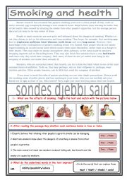 English Worksheet: smoking
