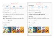 English Worksheet: Characteristics of a fable 