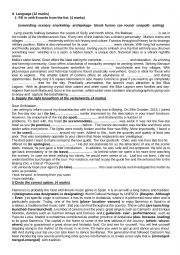 English Worksheet: 3rd year Arts mid of term 2 