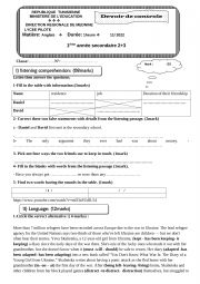 1st form  mid term test 2 